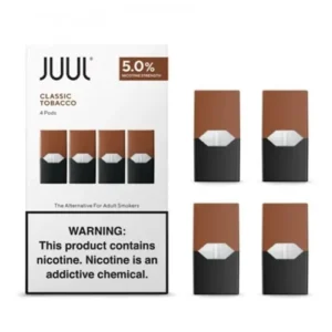 JUUL Pods Classic Tobacco with a rich tobacco flavor