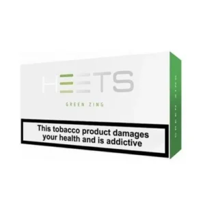 IQOS Green Zing HEETS with menthol and citrus flavors.