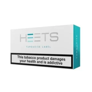 IQOS Turquoise Label HEETS with refreshing menthol flavor.